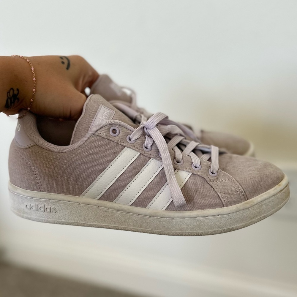 Lavender Purple Adidas Cloud Foam Grand Court